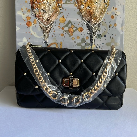 BADGLEY MISCHKA Diamond Quilted & Studs On Cover Crossbody - Picture 4 of 14